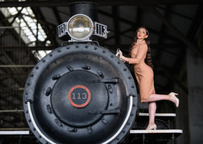 Miami best quince train museum photography dress