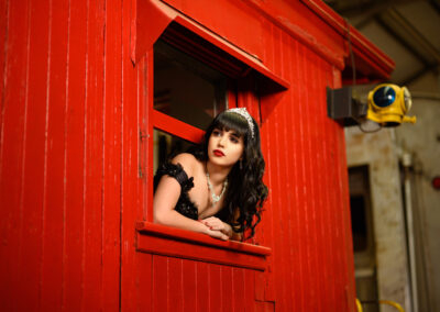 Miami best quince train museum photography dress