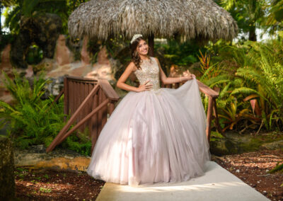 Miami best quince secret garden photography dress