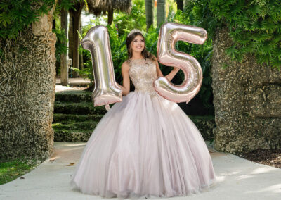 Miami best quince secret garden photography dress