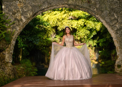 Miami best quince secret garden photography dress